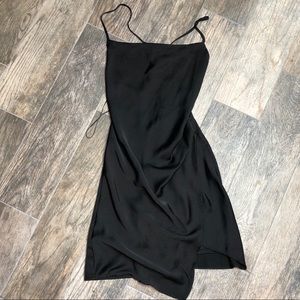 BLACK SLIT DRESS